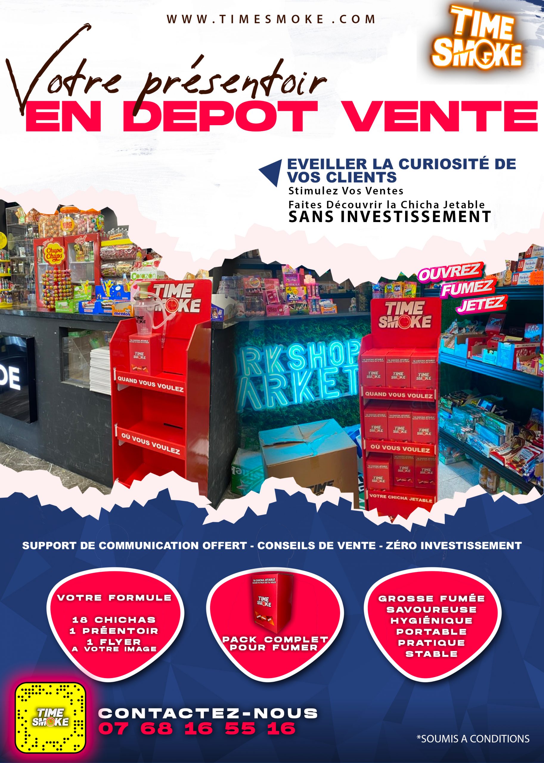 Dépôt vente chicha jetable